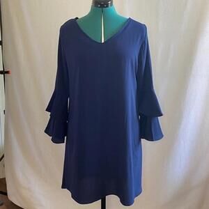 Reborn blue chiffon tunic. Size xl. New with tags